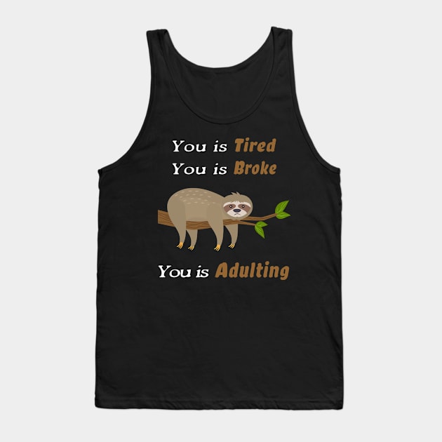 Cute sloth Tank Top by nedjm